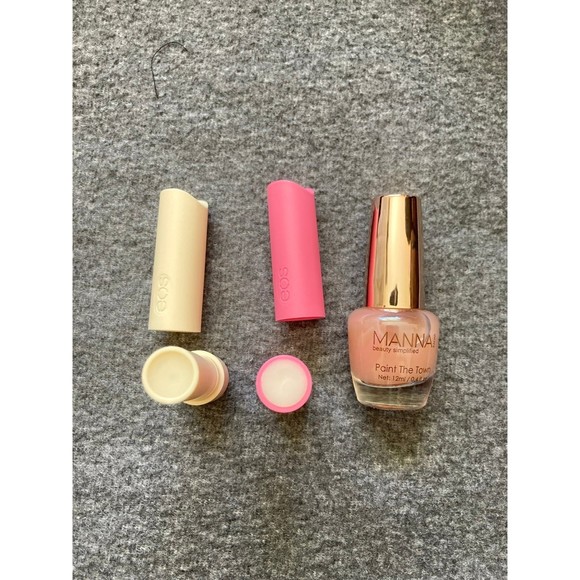 New eos Natural & Organic Lip Balm Stick -2 pk and Coat of Paint set by Mann - Picture 2 of 4